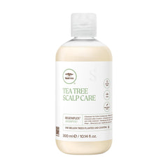 Tea Tree Regeniplex Shampoo bottle front showing fuller-looking hair benefits.
