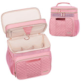 Tealari large toiletry bag front view showing spacious storage for toiletries and cosmetics.