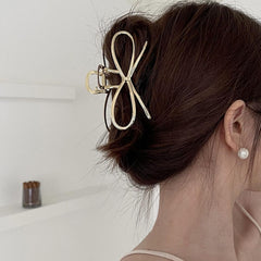 TEBIEKOY bow clips gold closeup highlights versatile color and elegant finish