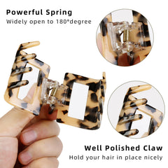 TEBIEKOY hair clip tortoise shell blends with outfits and holds hair firmly.