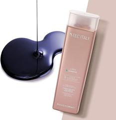 Tec Italy Lumina Purple Shampoo lather illustrating moisture and color conditioning