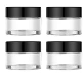 Tecohouse 4-pack 1oz glass containers with lids, travel-friendly storage