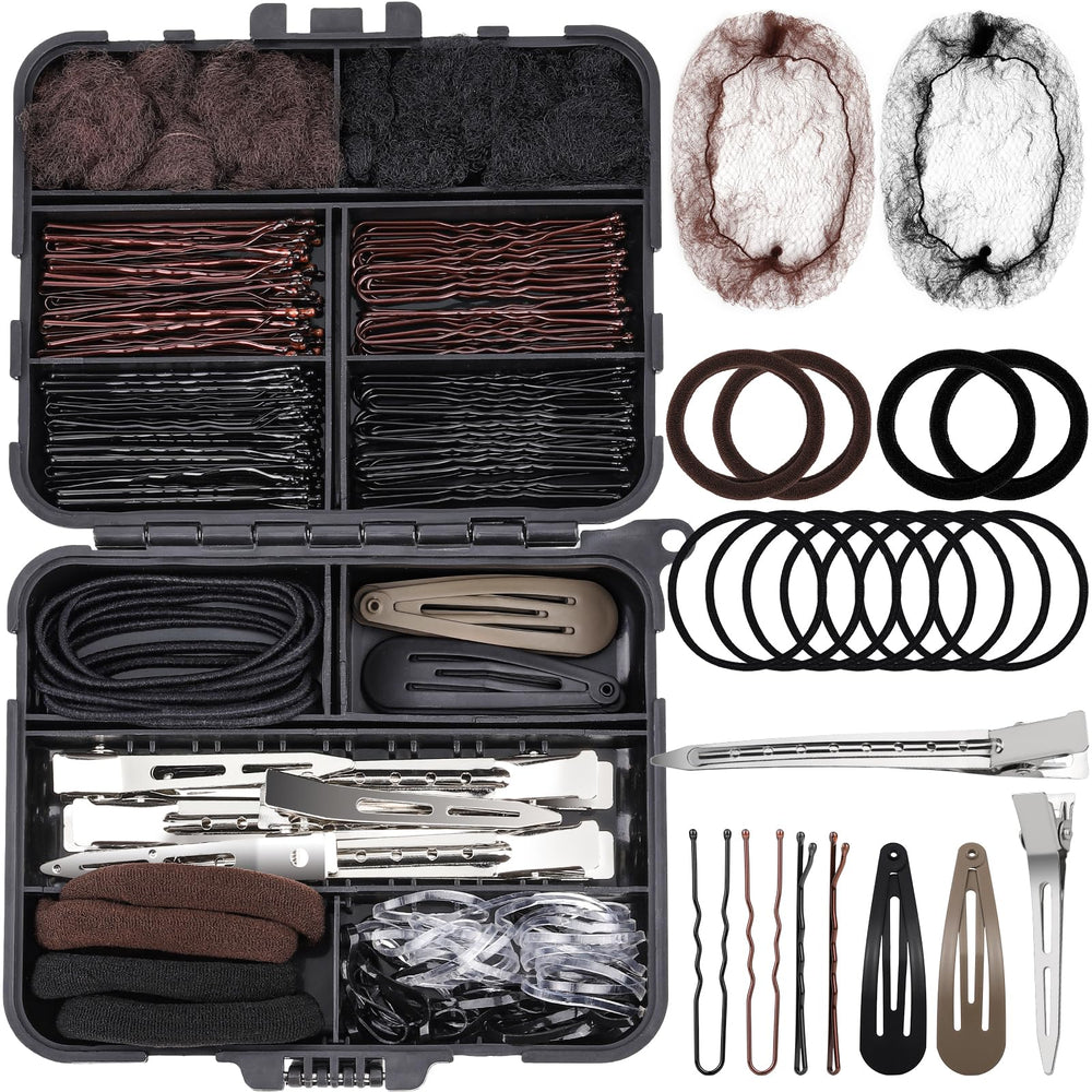 Teenitor 163pcs hair accessories kit organizer box keeps tools organized for travel.