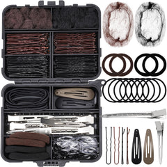 Teenitor 163pcs hair accessories kit organizer box keeps tools organized for travel.