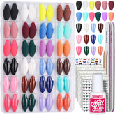 Teenitor almond press-on nails kit display for quick salon-style nails at home.