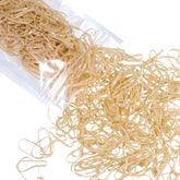 Teenitor beige hair tie pack shows 300 elastic bands for versatile styling