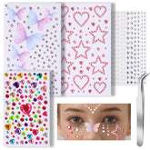 Gemas faciales Teenitor con cristales y perlas para maquillaje brillante