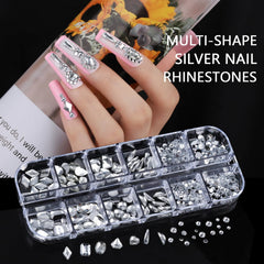 Teenitor silver nail art stickers deliver quick, cohesive designs for nails.