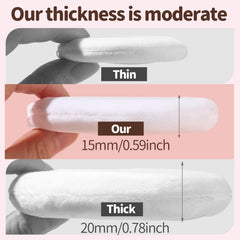 Teenitor double-sided powder puff with ribbon handle for easy grip