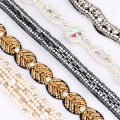 Teenitor rhinestone-beaded headband set with stretchable elastic for comfortable all-day wear