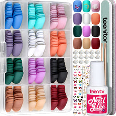 Teenitor short press-on nails kit ready for quick at-home manicures
