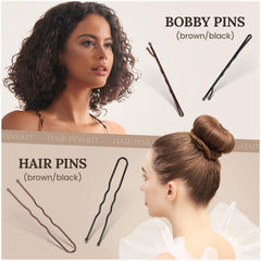 Teenitor snap clips brown and black for quick securing and versatile styling.
