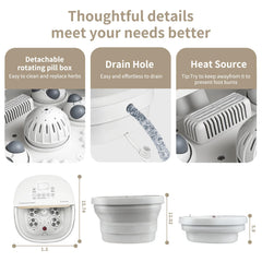 teepten foot spa with eight massage rollers for a relaxing deep-tissue foot massage.