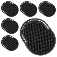 TEESSUE palm comb compact pocket demonstrates travel-friendly grooming on the go.