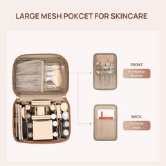 Telena detachable pouch protects brushes and delicate tools during travel.