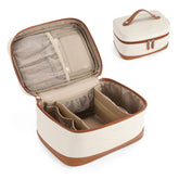 Telena large makeup bag main compartments organize cosmetics during travel