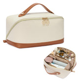 Telena Leather Make Up Bag waterproof cover protects contents during travel.
