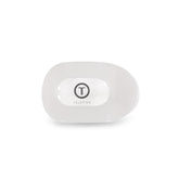 Teleties Coconut White flat round clip for comfortable lounging and gentle grip.