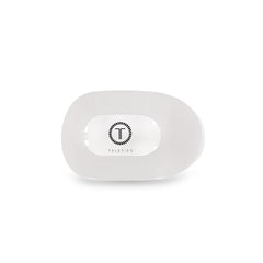 Teleties Coconut White flat round clip for comfortable lounging and gentle grip.