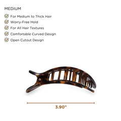Teleties flat-round-clip-yoga showcases secure grip during yoga with bendable teeth.