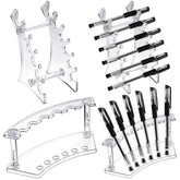 Teling pen display stand clear 6-layer front view for organized pens.