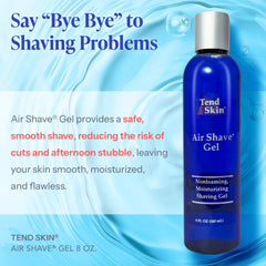 Tend Skin Air Shave Gel application pump enables easy, precise lubrication before shaving.