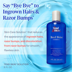 Tend Skin bottle closeup highlights gentle formula for ingrown hair