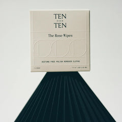 Tenoverten Rose Wipes cloth closeup highlights nourishing ingredients and gentle fragrance.
