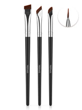 TEOYALL angled eyeliner brush set with three precision tips for versatile looks.