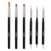 TEOYALL nail-art-brushes-set-open showcases colorful handles for precise salon-grade nail designs.