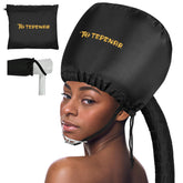 TEPENAR bonnet attachment large black hood for fast, even home drying.