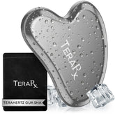 TeraRX terahertz heart-shaped gua sha tool for radiant glow.
