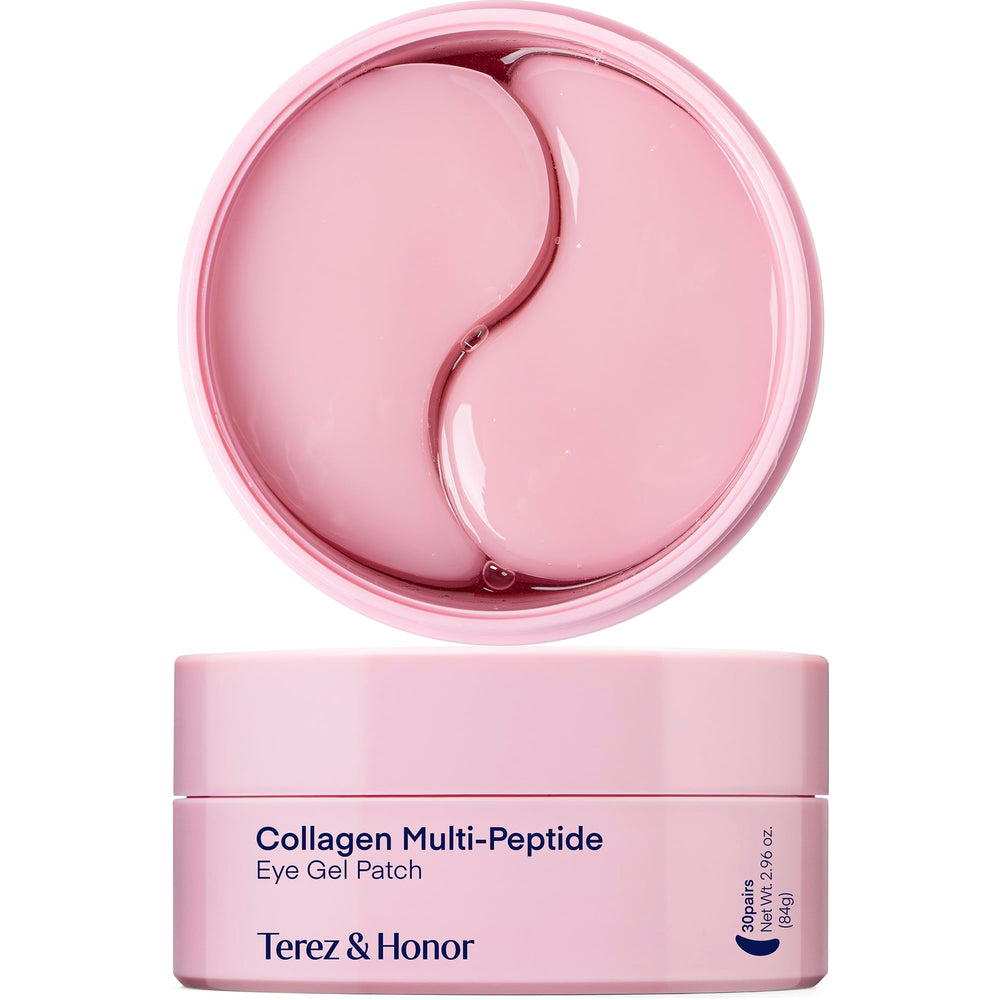 TEREZ & HONOR Peptide Collagen Under Eye Patches hydrogel close-up for cooling hydration.