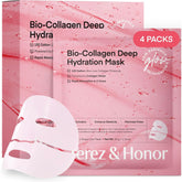 TEREZ & HONOR Real Deep Bio-Collagen hydrogel mask application closeup for hydration