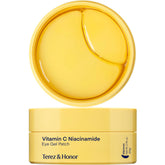 TEREZ & HONOR Vitamin C Eye Patches packaging promotes a brightening nighttime ritual