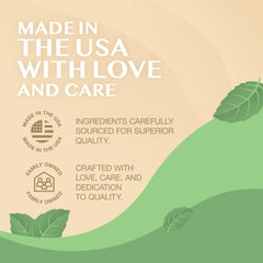 Terra Essentials USA-made badge with family-owned craftsmanship and quality.