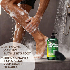 Terramed Just Think Comfort antibacterial wash shows rich lather for thorough cleansing.