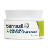 Terrasil Bed Sore Cream jar showing natural ingredients for soothing relief.