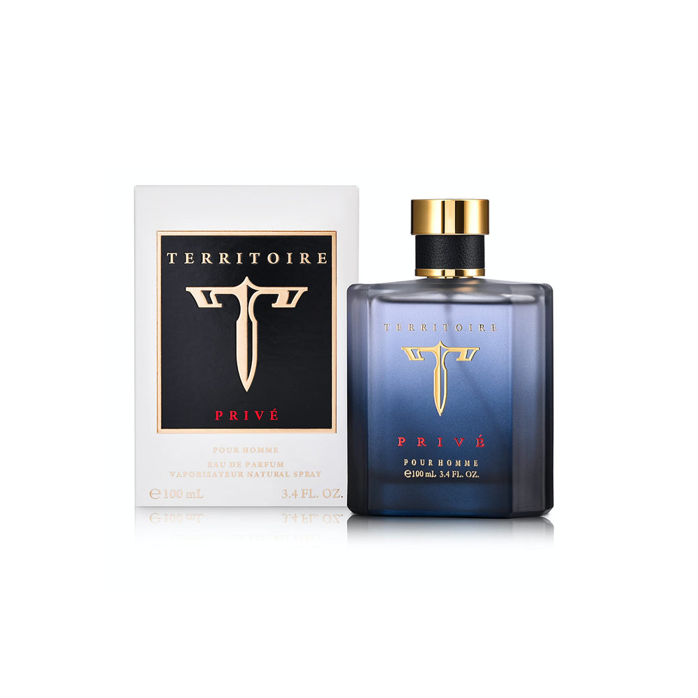 Territoire Prive bottle close-up showing premium craftsmanship for daily wear.