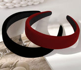 TERSE black velvet headband close-up showing soft texture for comfortable all-day wear.