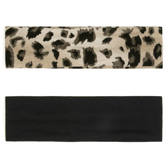 TERSE cheetah print headband ready for workouts with secure grip.