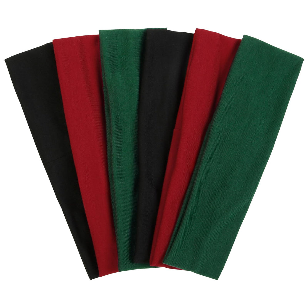 TERSE Christmas headbands pack in black, burgundy, and green for versatile festive looks.