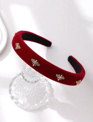 TERSE headband with bee metal fittings creates retro chic