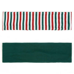 TERSE headbands red striped close-up for festive sweat-wicking wear