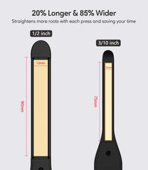 Terviiix two-in-one flat iron-curler with rounded edges for versatile straight or curled looks.