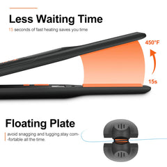 Terviiix mini flat iron compact design with travel pouch for on-the-go styling.