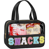 TESAFNG snack bag travel chenille patch showcases stylish storage for cosmetics and snacks on the go.