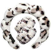Tetizo spa headband fluffy cloud design keeps hair away during cleansing