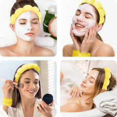 Tetizo Spa Headband fluffy-cloud yellow soft and comfortable for routines