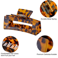 Textention hair clip closeup showcasing tortoise shell finish for smooth styling